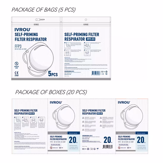 Ce Approved FFP3 Cup Mask Respirator Protective Face Mask
